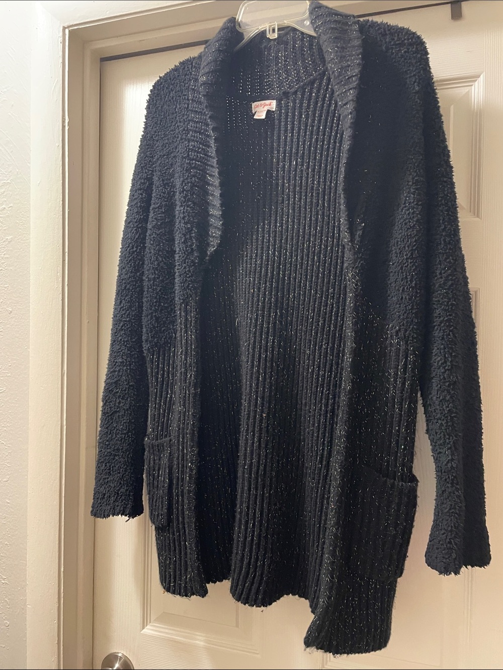 Cat & Jack Black Open-Front Women's Cardigan with Pockets